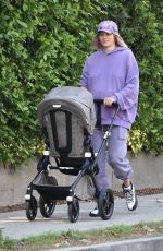 JESSICA HART Out with Her Baby in Los Feliz 11/16/2021