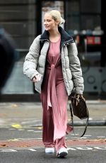 JESSIKA POWER Leaves a Central London Hotel 11/12/2021