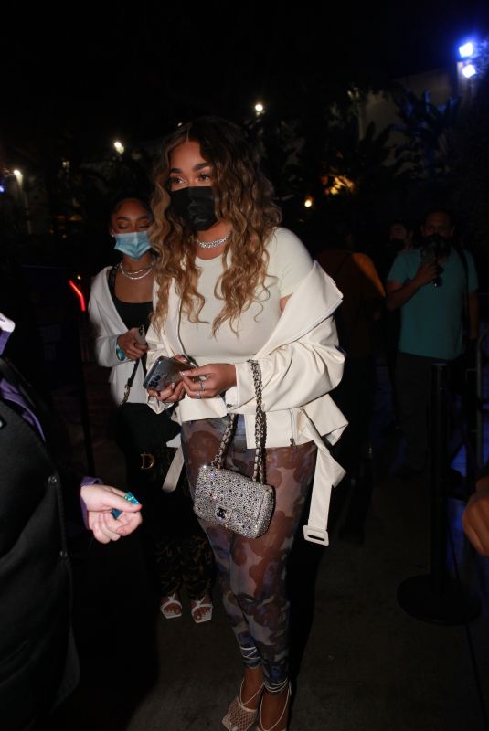 JORDYN WOODS Arrives at Los Angeles Lakers Game in Los Angeles 11/12/2021