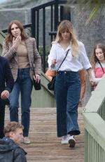 KALEY CUOCO and ZOSIA MAMET on the Set of The Flight Attendant in Los Angeles 11/01/2021