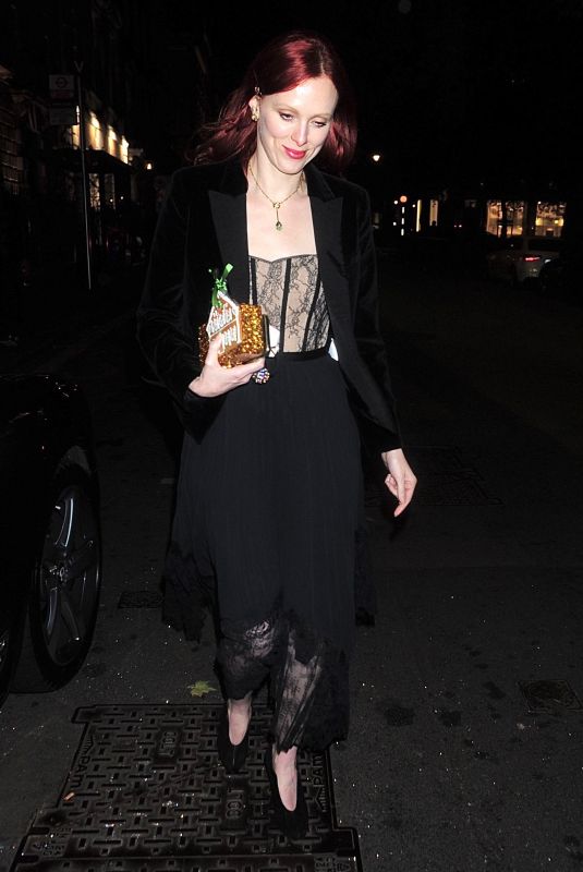 KAREN ELSON at Annabel’s Christmas Lights Switch On in London 11/23/2021