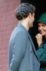 KATIE HOLMES and David Alexander Flinn on the Set of Rare Objects in New York 11/10/2021