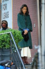 KATIE HOLMES on the Set of Rare Objects in New York 11/15/2021