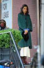 KATIE HOLMES on the Set of Rare Objects in New York 11/15/2021