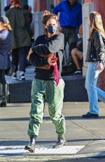 KATIE HOLMES Out in New York 11/12/2021