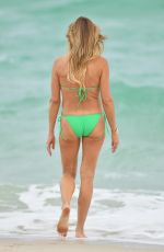 KELLY BENSIMON in a Green Bikini at a Beach in Miami 11/17/2021