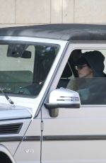 KENDALL JENNER Out Driving in Her G-Wagon in Beverly Hills 11/02/2021