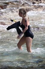 KESAH in Swimsuit at a Beach in Hawaii 11/09/2021