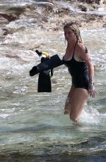 KESAH in Swimsuit at a Beach in Hawaii 11/09/2021