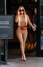 KHLOE KARDASHIAN in Tights Filming at Joey in Woodland Hills 11/10/2021
