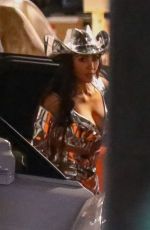 KIM KARDASHIAN as a Futuristic Cowgirl Leaves a Halloween Party in Los Angeles 10/31/2021