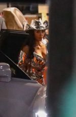 KIM KARDASHIAN as a Futuristic Cowgirl Leaves a Halloween Party in Los Angeles 10/31/2021