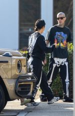 KOURTNEY KARDASHIAN and Travis Barker at a Music Studio in Los Angeles 11/07/2021