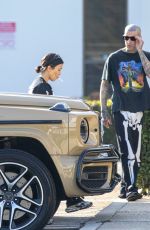KOURTNEY KARDASHIAN and Travis Barker at a Music Studio in Los Angeles 11/07/2021