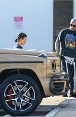 KOURTNEY KARDASHIAN and Travis Barker at a Music Studio in Los Angeles 11/07/2021