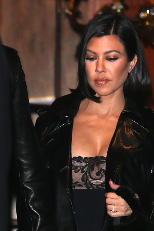 KOURTNEY KARDASHIAN Shows off Her Engagement Ring at Sunset Towers Hotel in West Hollywood 11/12/2021