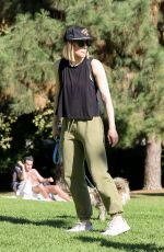 KRISTEN BELL Out with Her dog in Griffith Park in Los Feliz 11/22/2021