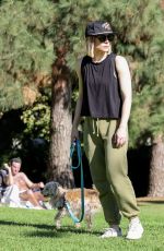 KRISTEN BELL Out with Her dog in Griffith Park in Los Feliz 11/22/2021