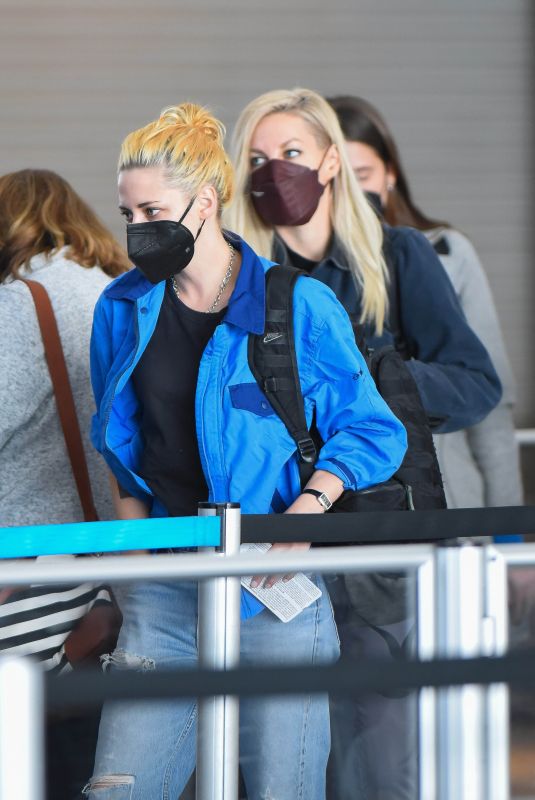 KRISTEN STEWART and DYLAN MEYER at JFK Airport in New York 11/06/2021