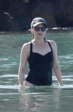 KYLIE MINOGUE in Swimsuit at a Beach in Athens 11/04/2021
