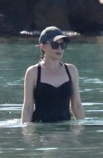 KYLIE MINOGUE in Swimsuit at a Beach in Athens 11/04/2021