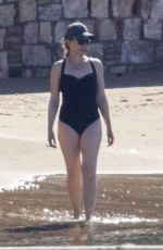 KYLIE MINOGUE in Swimsuit at a Beach in Athens 11/04/2021