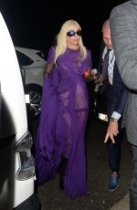 LADY GAGA Arrives at Amazonica Restaurant for House of Gucci Premiere Afterparty in London 11/09/2021