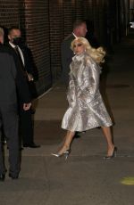 LADY GAGA Arrives at Late Show with Stephen Colbert in New York 11/15/2021