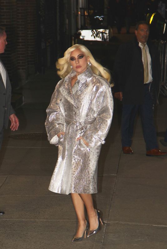 LADY GAGA Arrives at Late Show with Stephen Colbert in New York 11/15/2021