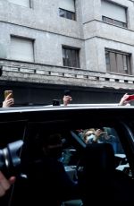 LADY GAGA In a Leopard Print Dress Leaves Her Hotel in Milan 11/13/2021