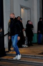 LADY GAGA In a Leopard Print Dress Leaves Her Hotel in Milan 11/13/2021