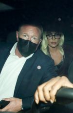LADY GAGA Leaves Q & A Screening for House of Gucci in Westwood 11/04/2021