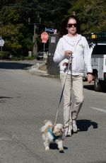 LARA FLYNN BOYLE Out with Her Dog in Los Angeles 11/05/2021