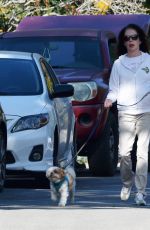 LARA FLYNN BOYLE Out with Her Dog in Los Angeles 11/05/2021