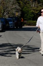 LARA FLYNN BOYLE Out with Her Dog in Los Angeles 11/05/2021