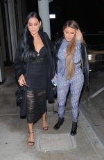 LARSA PIPPEN Out for Dinner at Catch LA in West Hollywood 11/06/2021