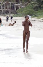 LAURA HARRIER in Bikini on the Beach in Mexico 11/16/2021