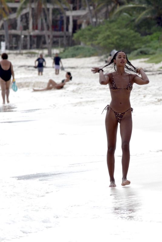 LAURA HARRIER in Bikini on the Beach in Mexico 11/16/2021