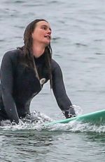LEIGHTON MEESTER in Wetsuit Out Surfing in Malibu 11/10/2021