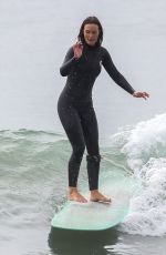 LEIGHTON MEESTER in Wetsuit Out Surfing in Malibu 11/10/2021