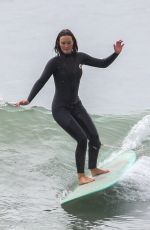 LEIGHTON MEESTER in Wetsuit Out Surfing in Malibu 11/10/2021