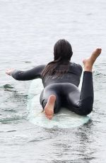 LEIGHTON MEESTER in Wetsuit Out Surfing in Malibu 11/10/2021