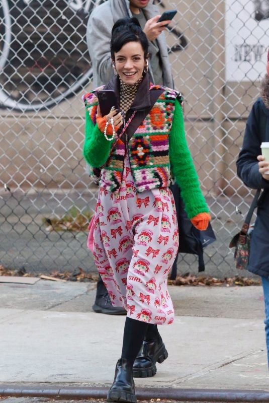 LILY ALLEN Out Shopping in New York 11/24/2021