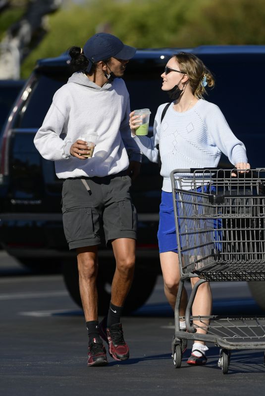LILY-ROSE DEPP and Yassine Stein Out Shopping in Los Angeles 11/14/2021
