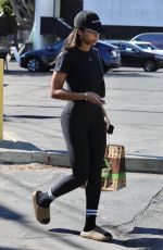 LORI HARVEY at Kreation Organic Juicery in Los Angeles 11/15/22021
