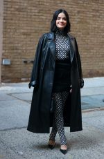 LUCY HALE Arrives at Live with Kelly and Ryan in New York 11/10/2021