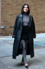 LUCY HALE Arrives at Live with Kelly and Ryan in New York 11/10/2021