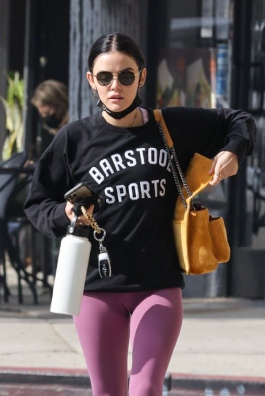 LUCY HALE Arrives at Pilates Class in West Hollywood 11/19/2021