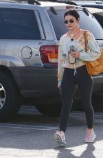 LUCY HALE at a Nail Salon in Studio City 11/16/2021