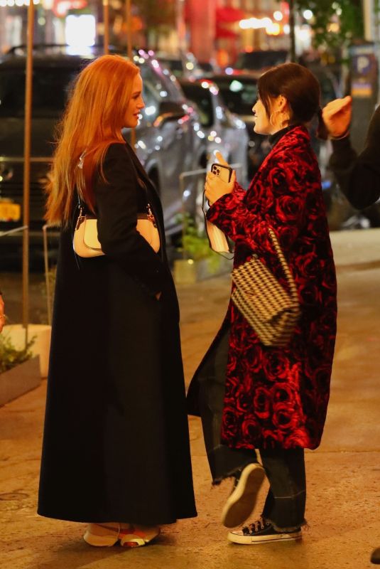 LUCYA HALE and MADELAINE PETSCH Out for Dinner at ABC Kitchen in New York 11/11/2001